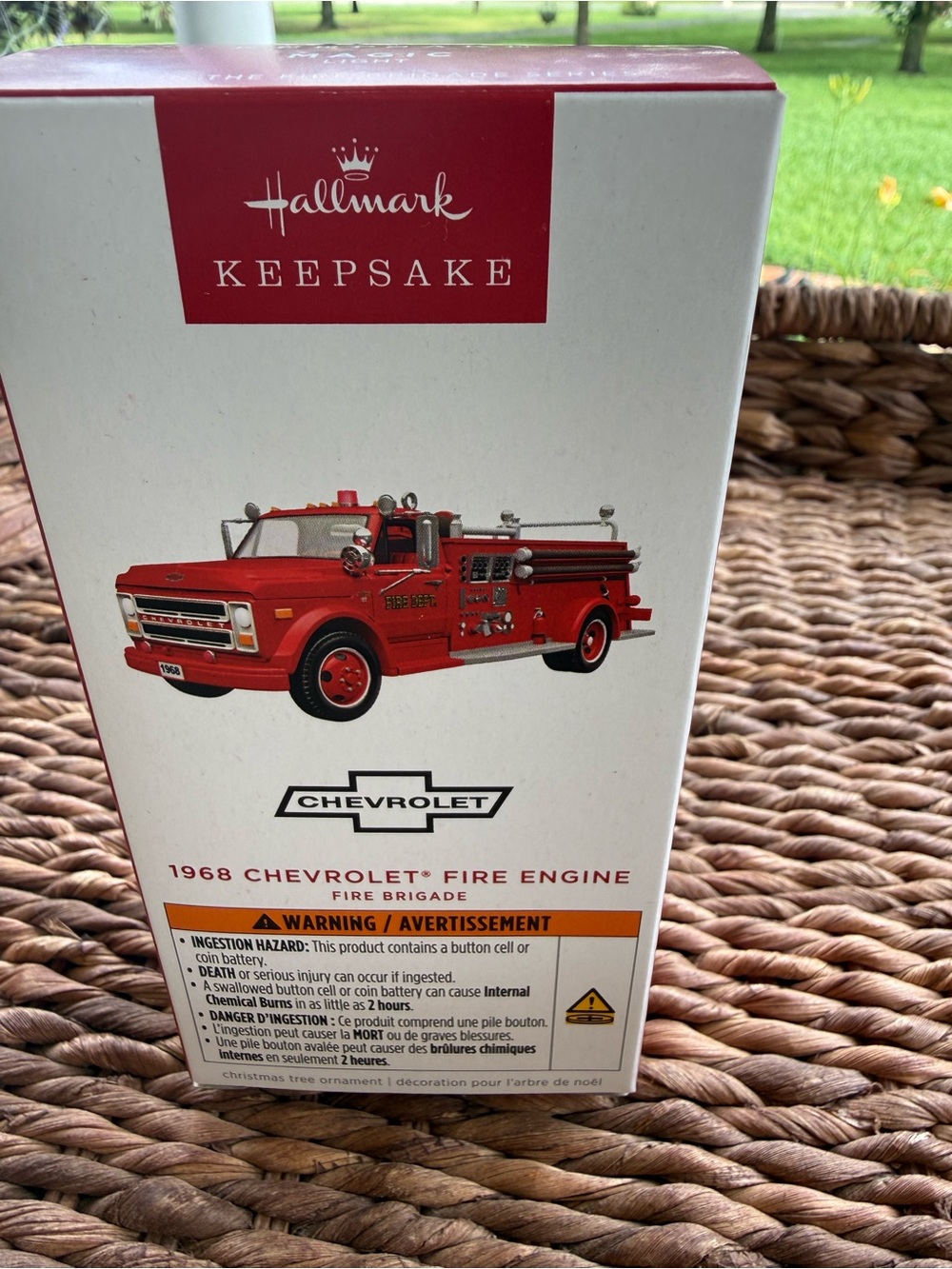 Hallmark Red Chevrolet 1968 Fire Engine Ornament